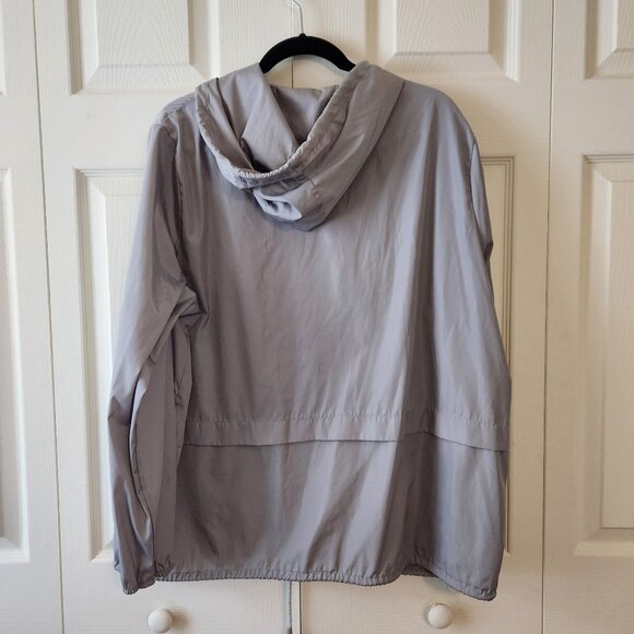Hount Gray Hooded Lightweight Jacket With Drawstring & Zipper Closure EUC Sz XL - Picture 7 of 9